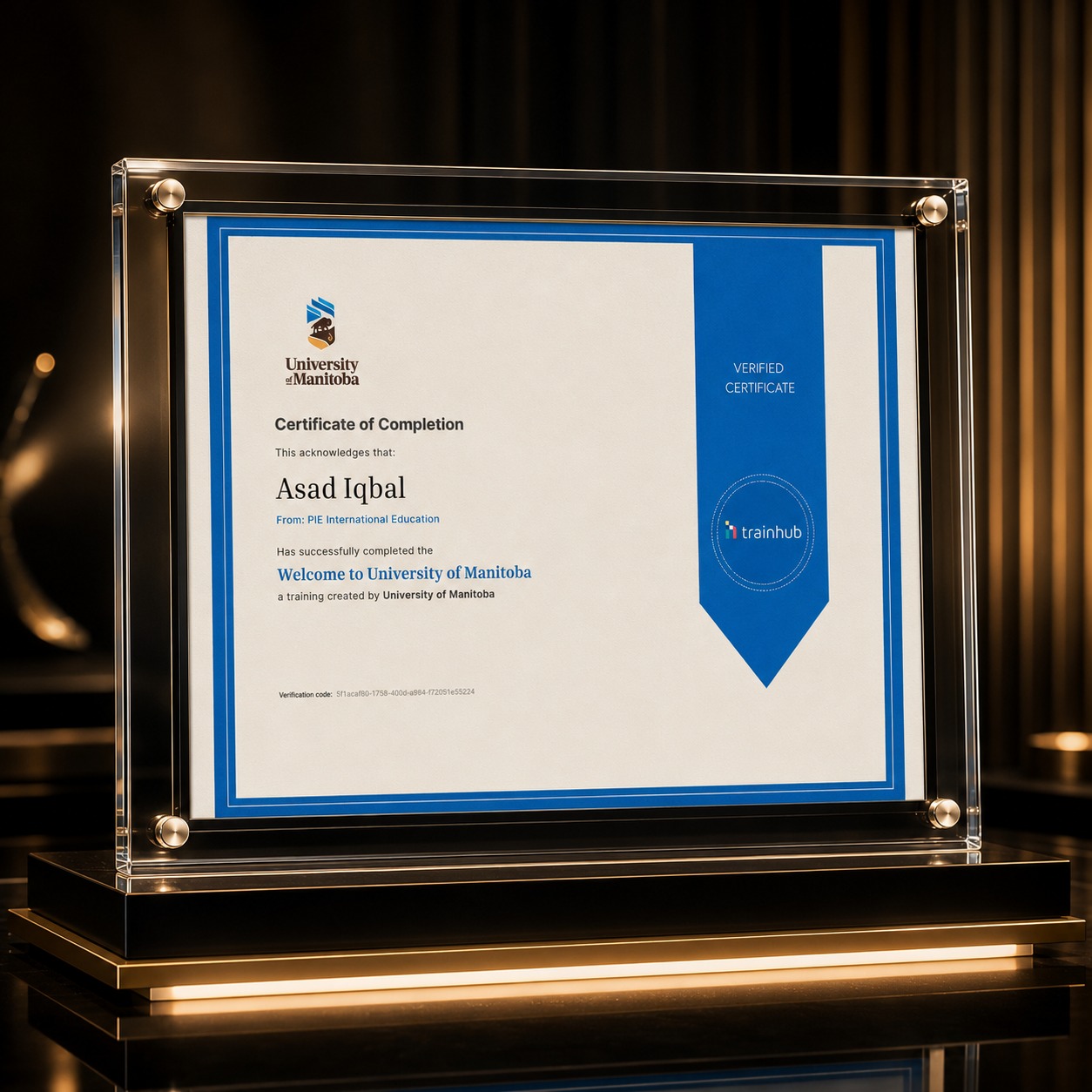 Certificate of Completion