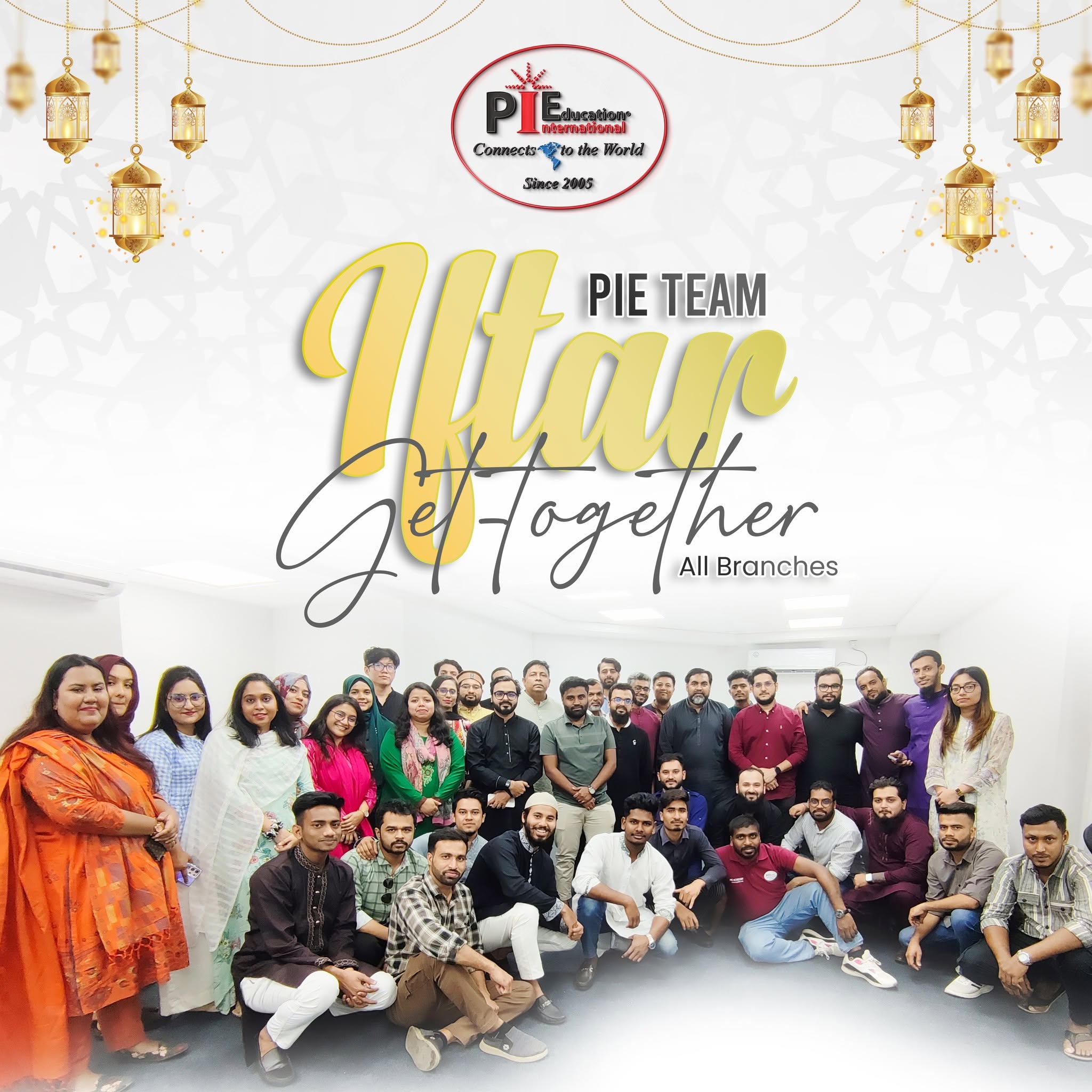 PIE team Iftar Get Together group photo with colleagues from all branches