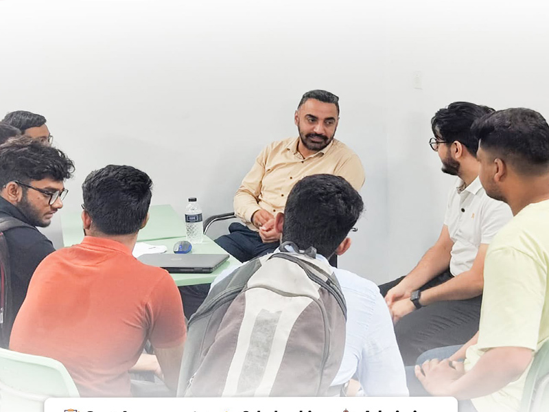 One-to-one student counselling with university representative